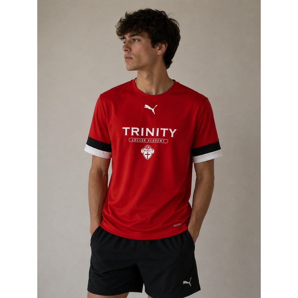 Puma Mens Trinity Soccer Academy Jersey Medium Red Athletic Training NWT
